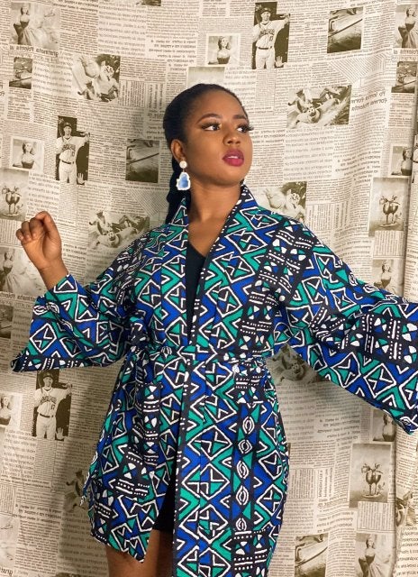 Blouse Brodée Wax L