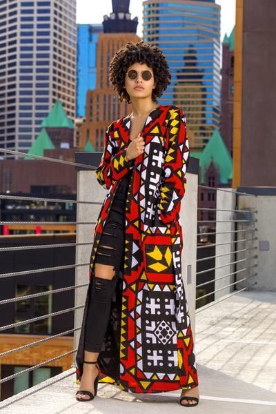 Blouse Brodée Wax M